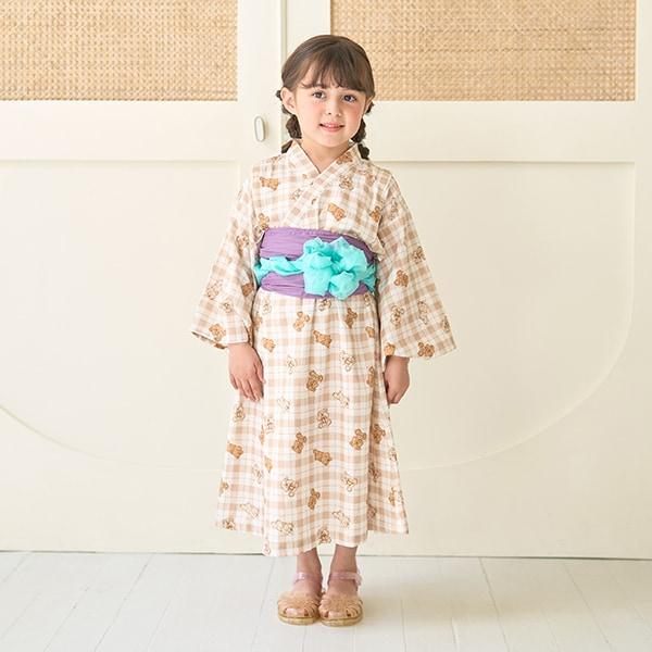 【浴衣】易穿脫款式♪ 多款花色連衣裙式（含2條腰帶）