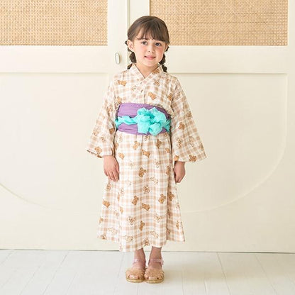 【浴衣】易穿脫款式♪ 多款花色連衣裙式（含2條腰帶）