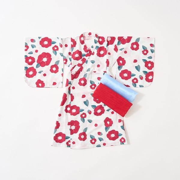 【浴衣】易穿脫款式♪ 多款花色連衣裙式（含2條腰帶）