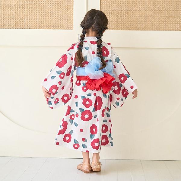 【浴衣】易穿脫款式♪ 多款花色連衣裙式（含2條腰帶）