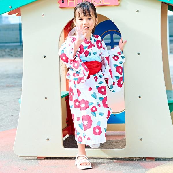 【浴衣】易穿脫款式♪ 多款花色連衣裙式（含2條腰帶）