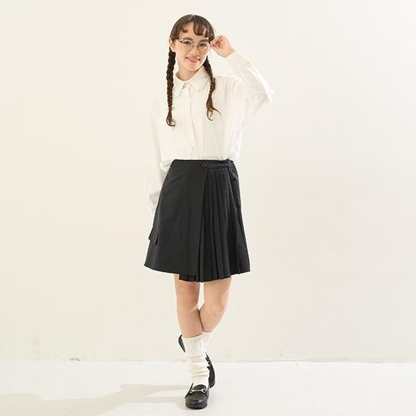 【AMI】高腰百褶裙褲