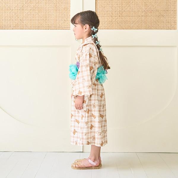 【浴衣】易穿脫款式♪ 多款花色連衣裙式（含2條腰帶）