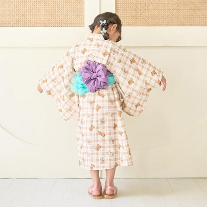 【浴衣】易穿脫款式♪ 多款花色連衣裙式（含2條腰帶）