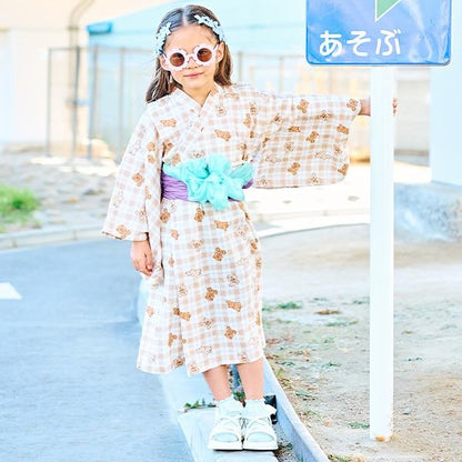 【浴衣】易穿脫款式♪ 多款花色連衣裙式（含2條腰帶）