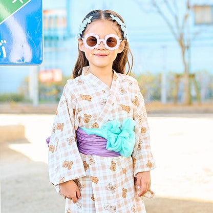 【浴衣】易穿脫款式♪ 多款花色連衣裙式（含2條腰帶）