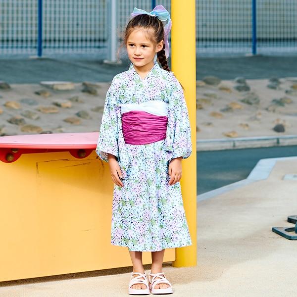 【浴衣】易穿脫款式♪ 多款花色連衣裙式（含2條腰帶）