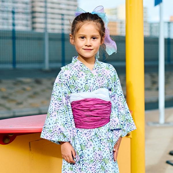 【浴衣】易穿脫款式♪ 多款花色連衣裙式（含2條腰帶）