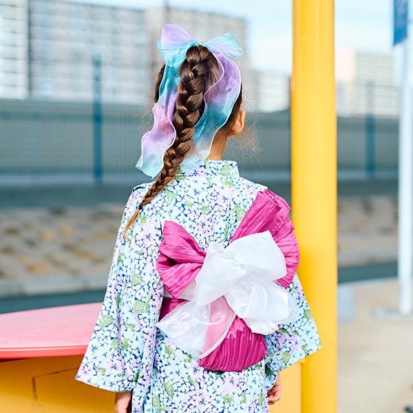 【浴衣】易穿脫款式♪ 多款花色連衣裙式（含2條腰帶）