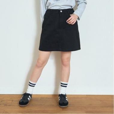 【基礎款】【GOODPRICE】牛仔斜紋臺形裙褲