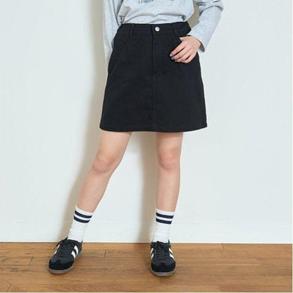 【基礎款】【GOODPRICE】牛仔斜紋臺形裙褲