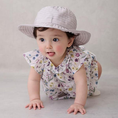 【リンク】亮片條紋/花卉圖案套裝（嬰兒）