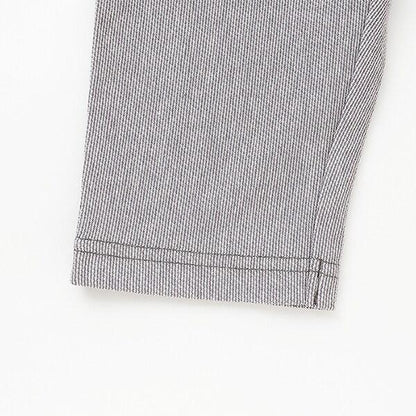 條紋提花電車刺繡七分褲