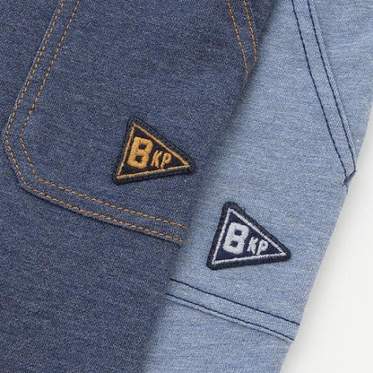 彈力牛仔針織長褲