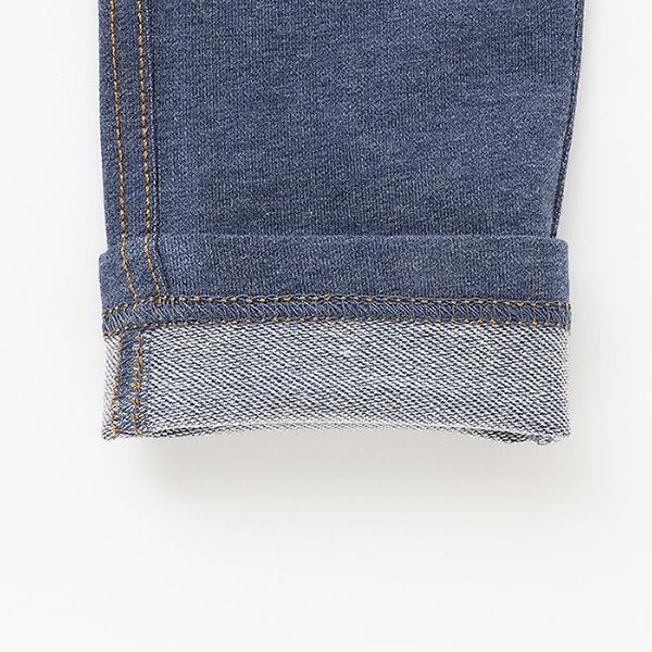 彈力牛仔針織長褲