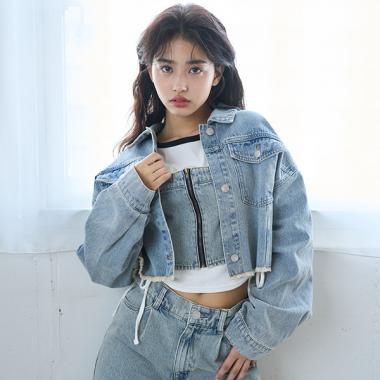 【純棉100%】短款牛仔夾克