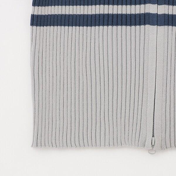 可水洗短袖拉鍊針織衫