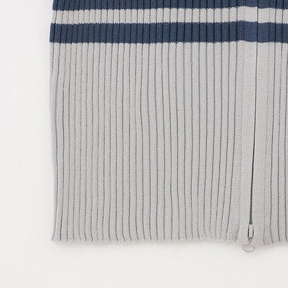 可水洗短袖拉鍊針織衫