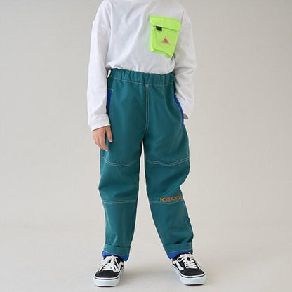 【KELTY】拼色拼接縫線長褲