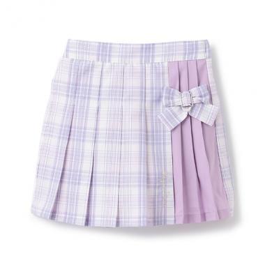 【人氣商品】【直營店無售】格紋拼接百褶裙褲