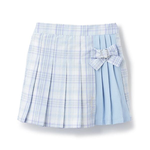 【人氣商品】【直營店無售】格紋拼接百褶裙褲