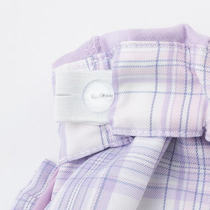 【人氣商品】【直營店無售】格紋拼接百褶裙褲