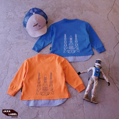 拼接下襬長袖T恤【JAXA LABEL】