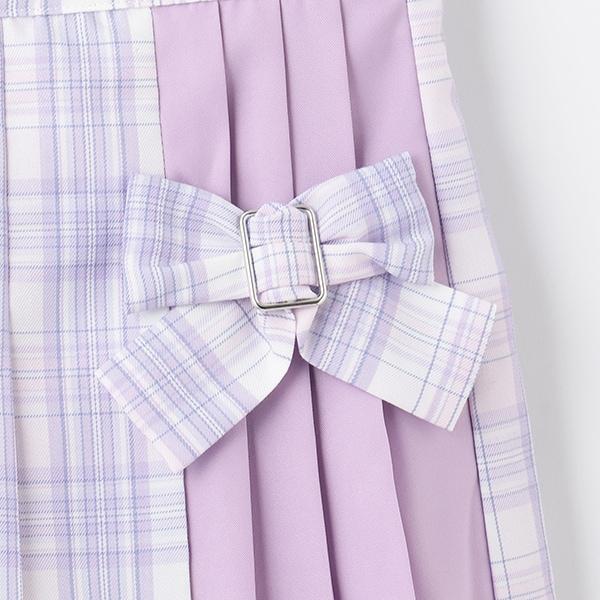 【人氣商品】【直營店無售】格紋拼接百褶裙褲