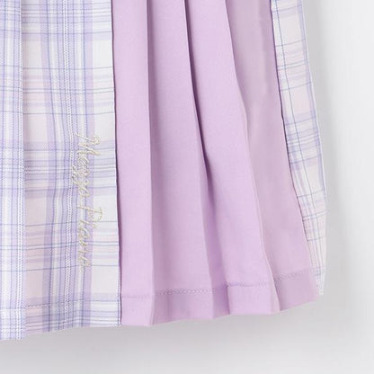 【人氣商品】【直營店無售】格紋拼接百褶裙褲