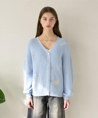 圖案刺繡開衫【韓國時尚】