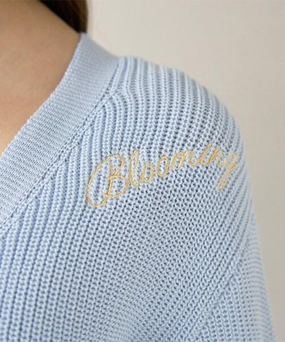 圖案刺繡開衫【韓國時尚】