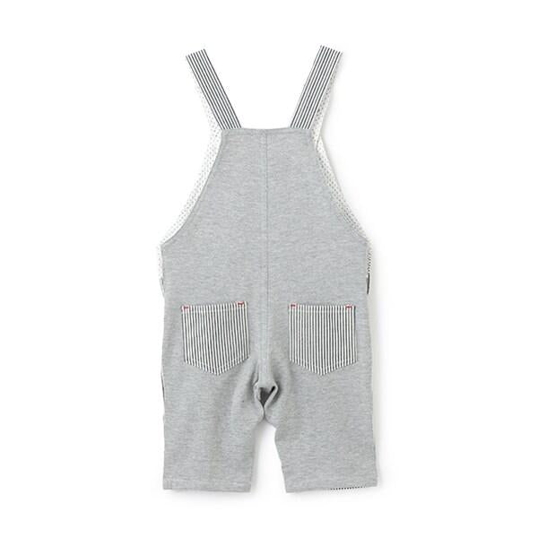 條紋牛仔揹帶褲