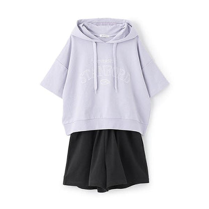 【GOODPRICE】【純棉100%】短袖連帽套裝