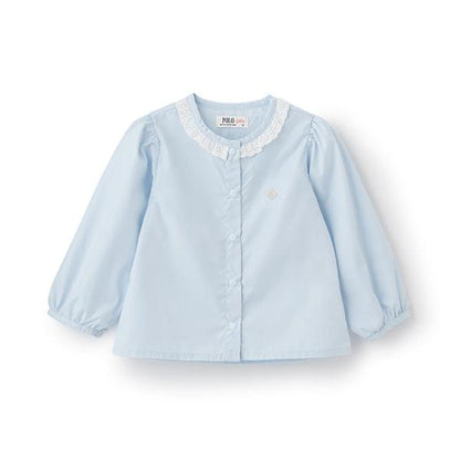 【POLO BCS】領口蕾絲女襯衫