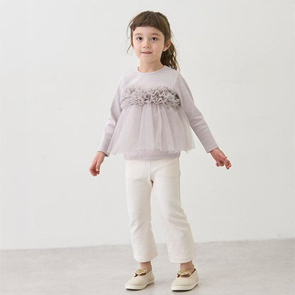 防汙處理彈力喇叭褲