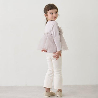 防汙處理彈力喇叭褲