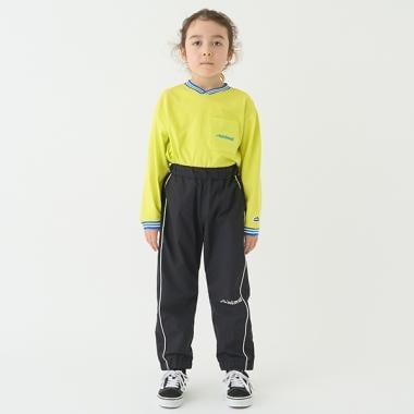 【防潑水】拼接側邊條紋褲