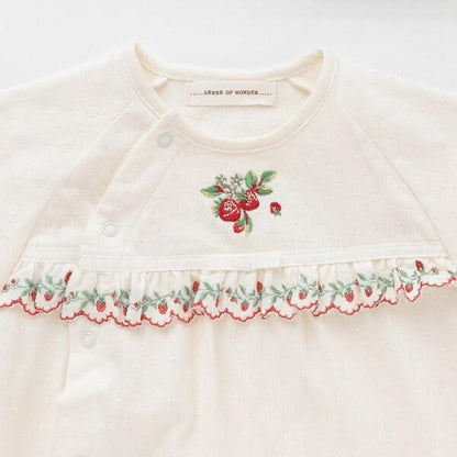 野草莓刺繡兩用連體衣