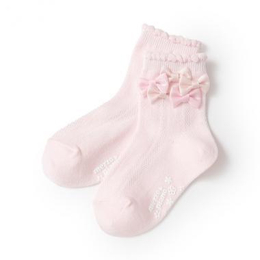 蝴蝶結裝飾中筒襪