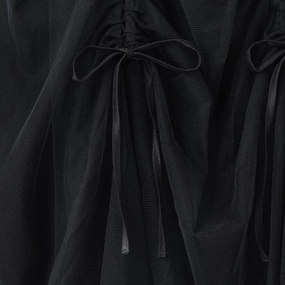 【LTXC】褶皺網紗半身裙