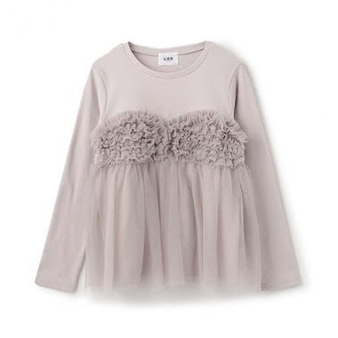 拼接網紗吊帶長袖T恤