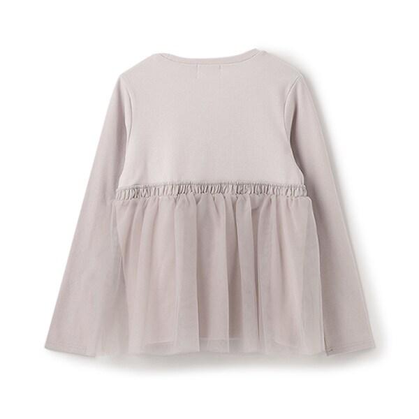 拼接網紗吊帶長袖T恤