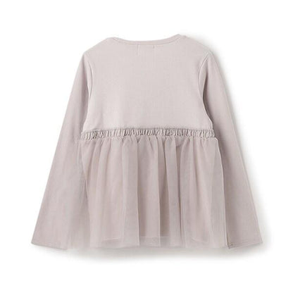 拼接網紗吊帶長袖T恤