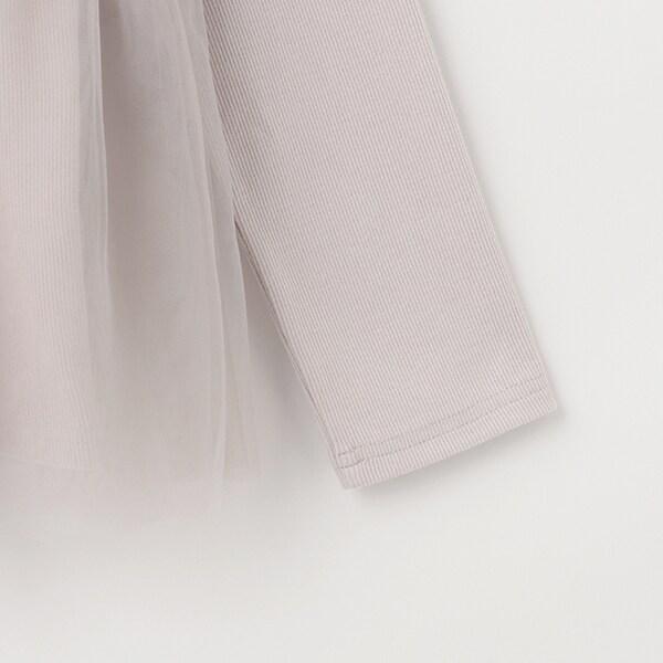 拼接網紗吊帶長袖T恤