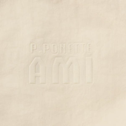 【AMI】【防潑水】條紋羅紋棒球夾克