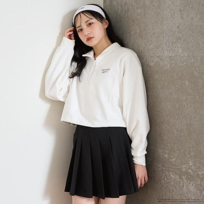 【Reebok】短款半拉鍊上衣