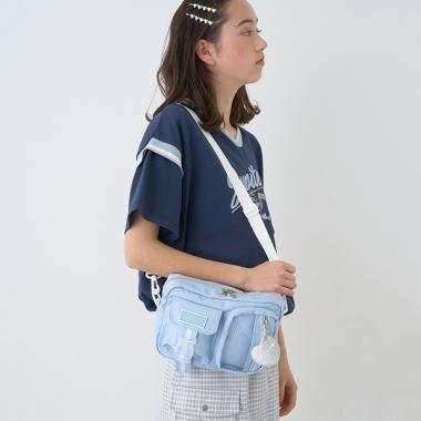 帶吊墜休閒單肩包