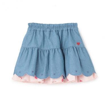 愛心圖案雙面穿裙（100-130cm）