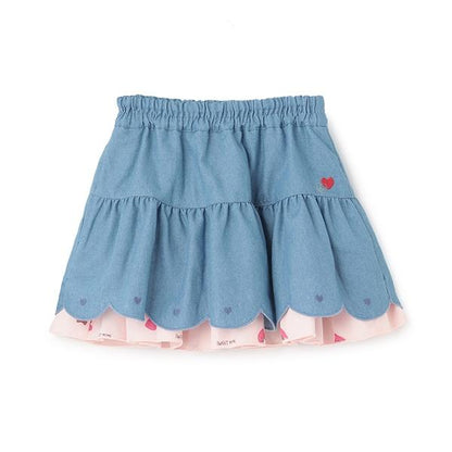 愛心圖案雙面穿裙（100-130cm）