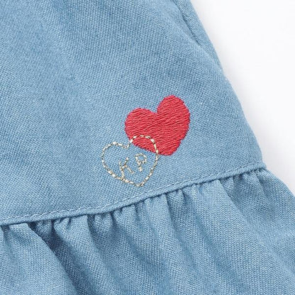愛心圖案雙面穿裙（100-130cm）